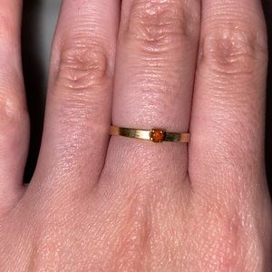 November Gold Birthstone Ring